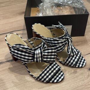 Ann Taylor Checkered Bow Heels